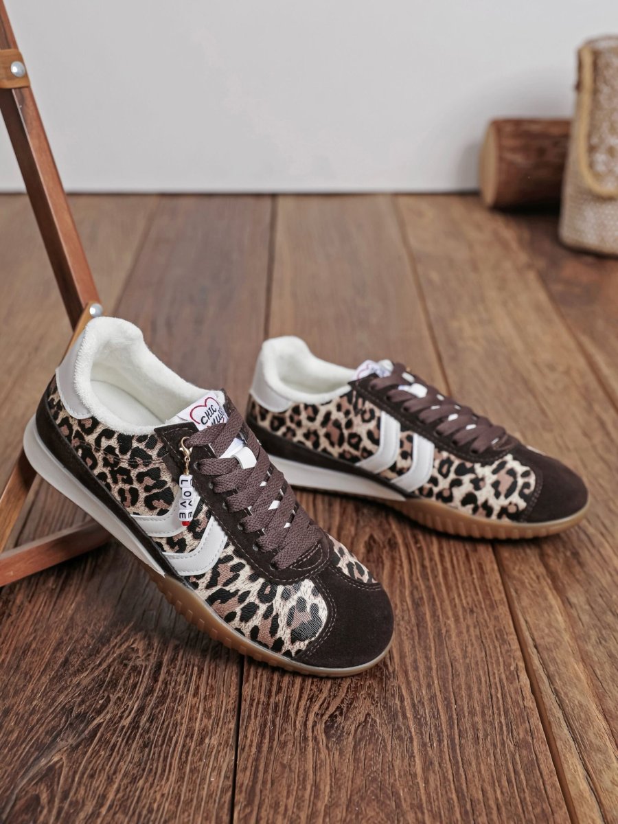 Baskets marron et leopard avec décoration Chicmuse – Image 2